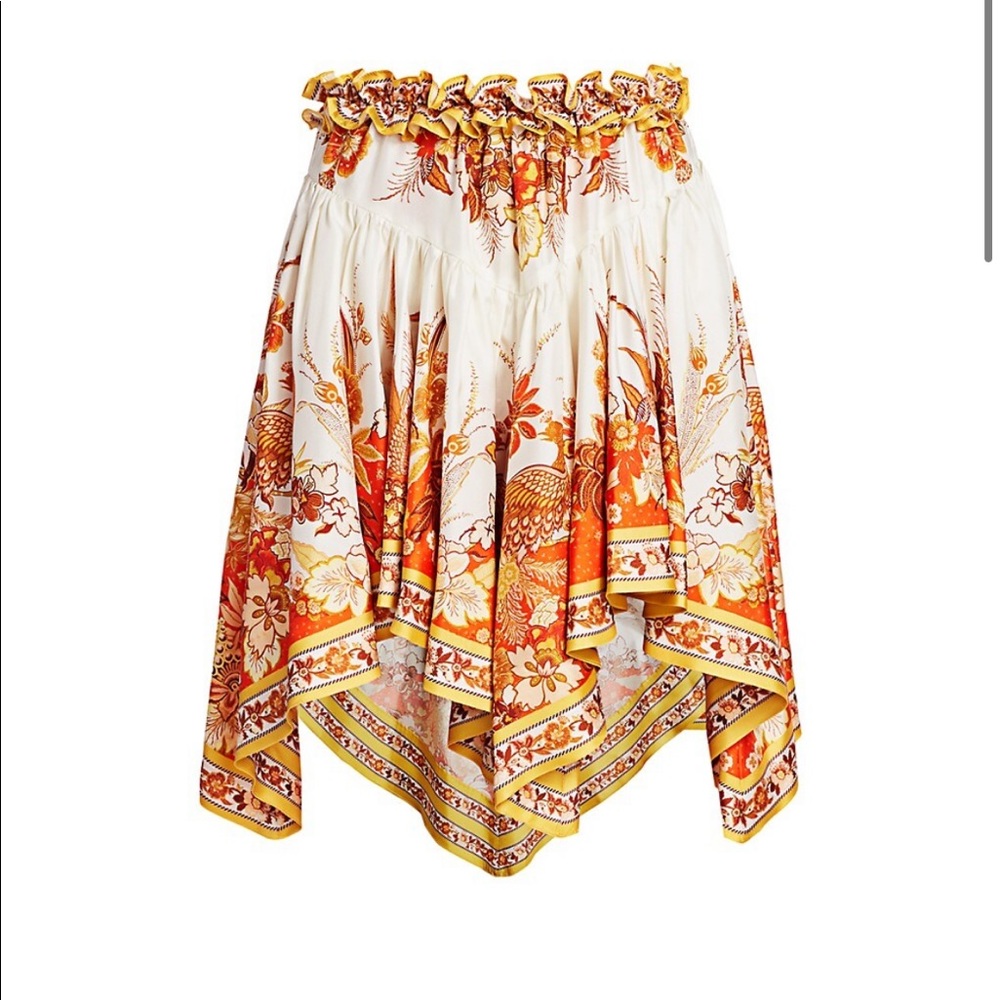 Zimmermann size 0 hanker-chief skirt